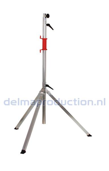 Tripod worklight stand 3-part, quick release threaded bush