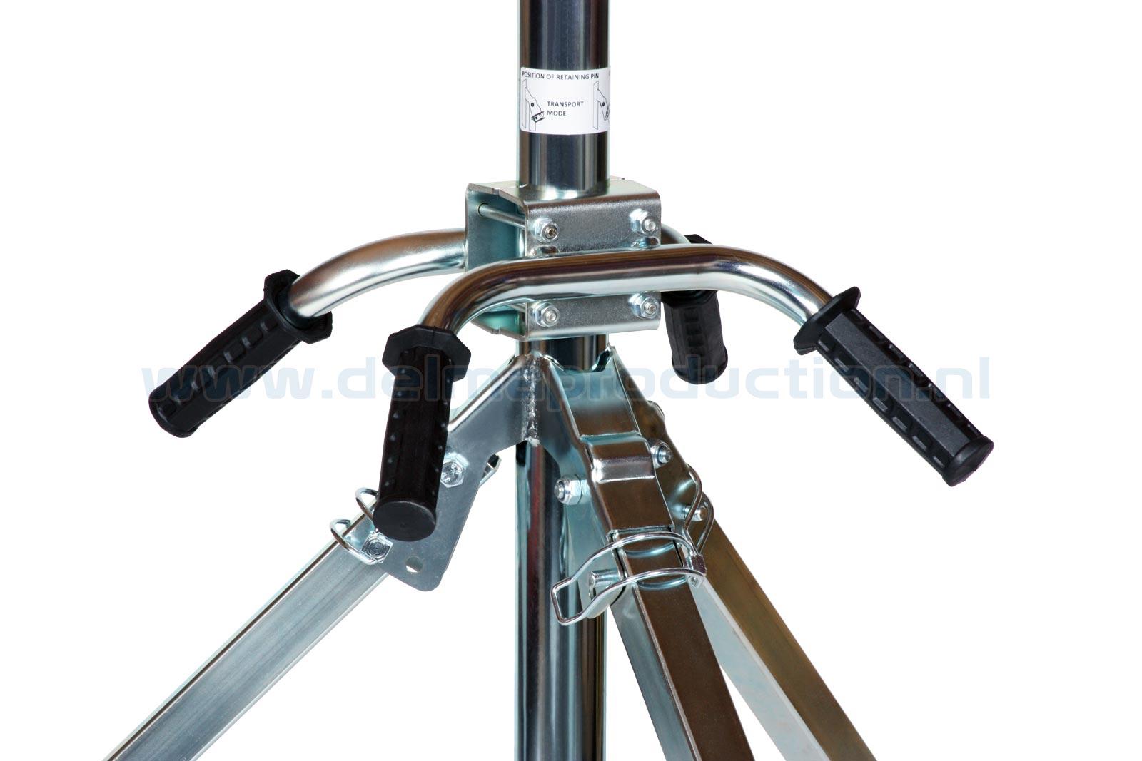 Bau-Teleskop-Stativ 6-teilig, verstellbares Fußgestell, Schnellwechsel Streifen (3)