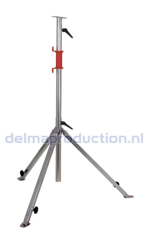 Tripod worklight stand 3-part, adjustable undercarriage