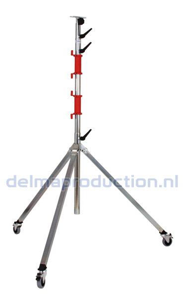 Tripod worklight stand 4-part, mobile, quick release long strip 