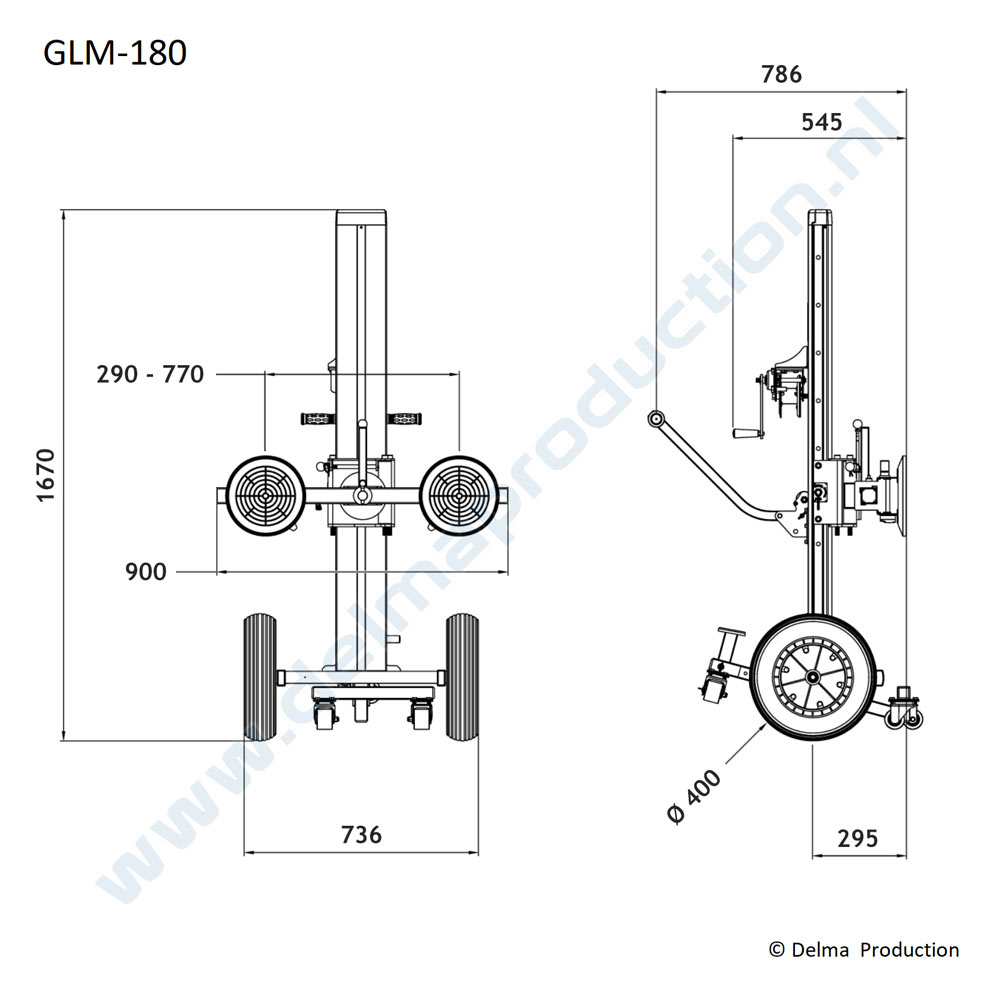 Glass mounting lift 1,4 m 180 kg (5)