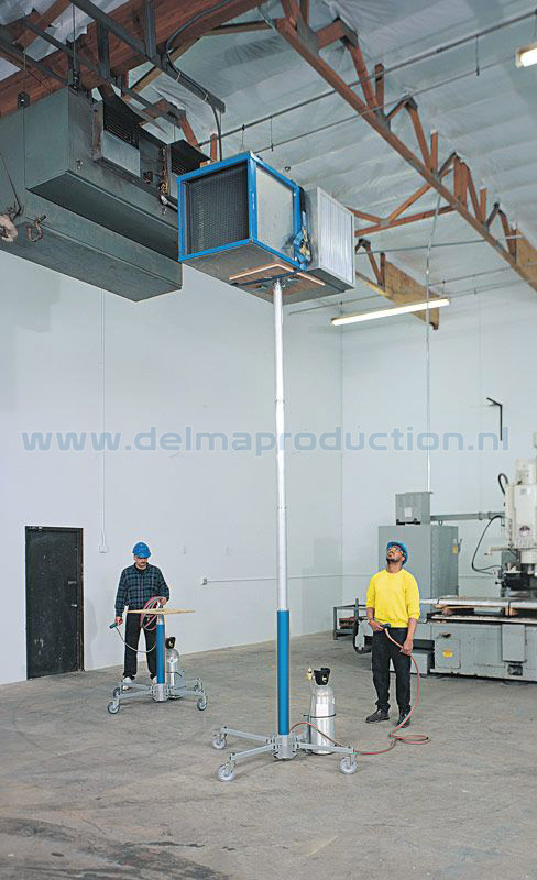 Glasmontagelift pneumatisch 5,6 m 90 kg met plateau (8)